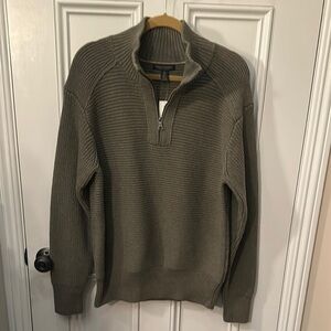 Men's Banana Republic Olive Green Half-Zip Sweater